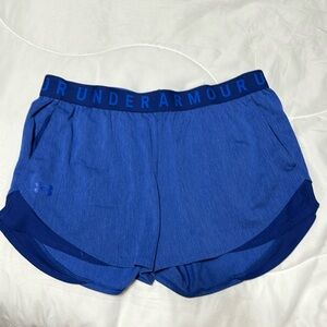Under Armour shorts for women.  Blue with blue trim.  Size Large.